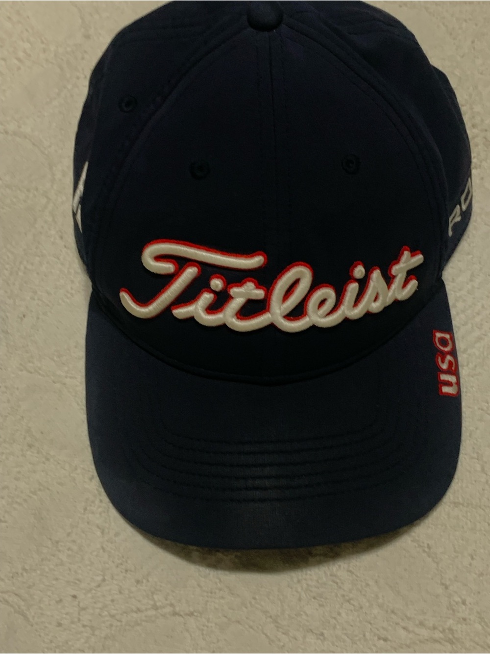 Titleist Navy Blue Golf Hat with White and Red Logo